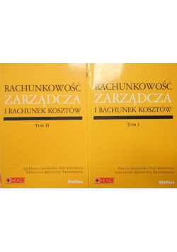 Rachunkowość zarządcza i rachunek kosztów Tom 1 i 2