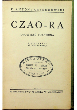 Czao  Ra Opowieść północna 1931 r