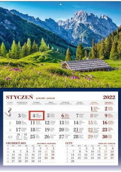 Kalendarz 2022 Ścienny Jednodzieny Alpy