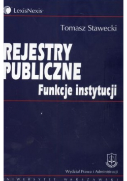 Rejestry publiczne Funkcje instytucji