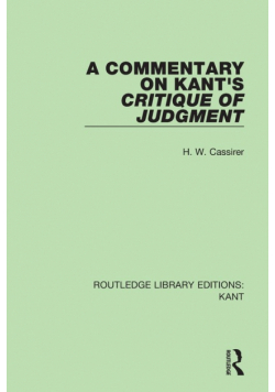 A Commentary on Kant's Critique of Judgement