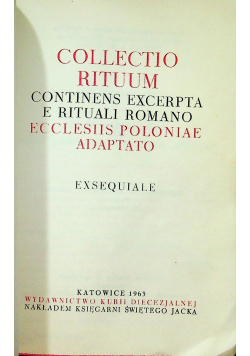 Collectio Rituum Continens Excerpta e Rituali Romano