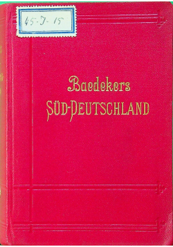 Baedekers Sud Deutschland 1913 r