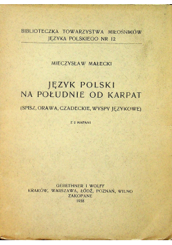 Język polski na południe od Karpat 1938 r.