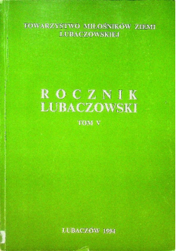 Rocznik Lubaczowski Tom V