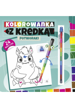 Kolorowanka z kredką. Potworki
