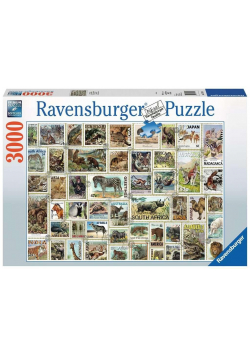 Puzzle 3000 Znaczki pocztowe Zwierzęta