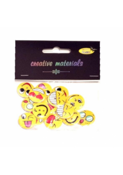 Guziki ozdobne Emoji 20mm 15szt