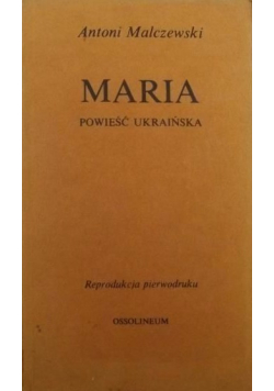 Maria powieść Ukraińska reprint z 1825 r.