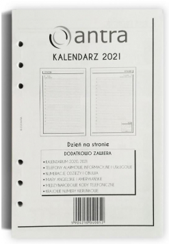 Kalendarz 2021 Wkład A5 DNS ANTRA