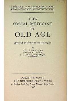 The social medicine of old age 1948 r.