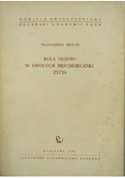 Rola krzemu w ewolucji biochemicznej życia