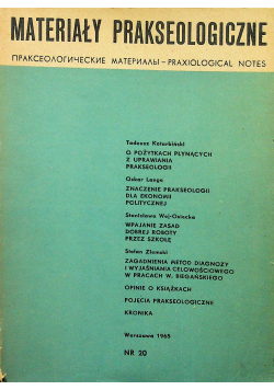 Materiały prakseologiczne nr 20