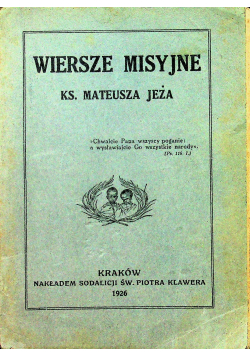 Wiersze Misyjne 1926 r.