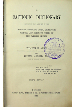 A catholic dictionary 1884 r
