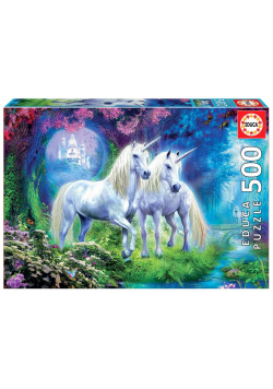 Puzzle 500 Jednorożce w lesie G3