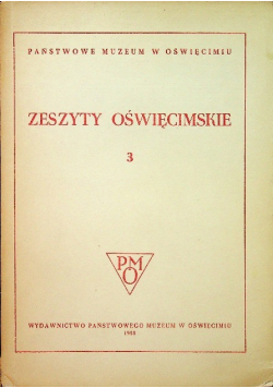 Zeszyty oświęcimskie Tom  3