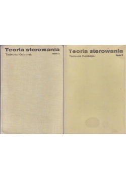 Teoria sterowania, Tom 1 i 2