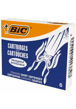 Wkłady BIC do pióra wiecznego krótkie niebieskie 6 szt.