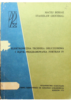 Elektroniczna technika obliczeniowa i język programowania Fortran IV