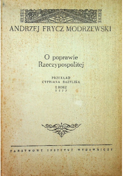 O poprawie Rzeczypospolitej