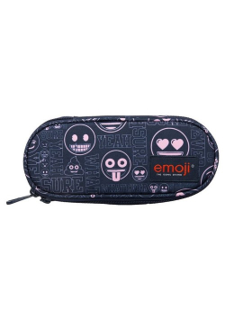 Piórnik saszetka usztywniona z wewnętrzną klapką Emoji Pink