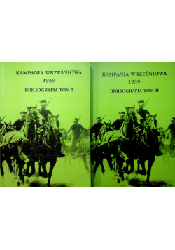 Kampania wrześniowa 1939 bibliografia tom I i II
