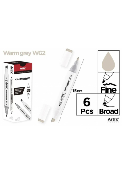 Marker Chromax z 2 końcówk. warm grey WG2 (6szt)