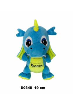 Smok "Kraków" błękitny żółty 19cm