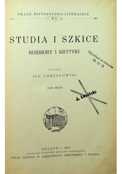 Studia i szkice Rozbiory i krytyki 1939 r.