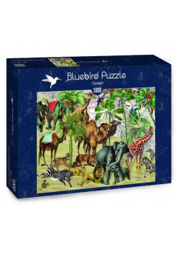 Puzzle 1000 Afrykańskie zwierzęta na pustyni
