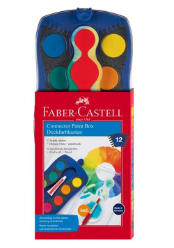 Farby szkolne Connector 12 kolorów FABER CASTELL