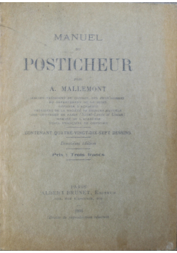 Manuel du Posticheur 1908 r.