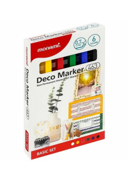 Marker akrylowy Deco 463 XF 6kol MONAMI