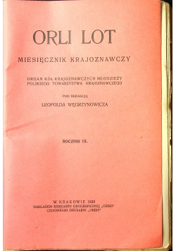 Orli Lot Rocznik IX 1928r.  9 numerów