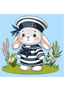 Malowanie po numerach - Sailor Bunny 25x25cm