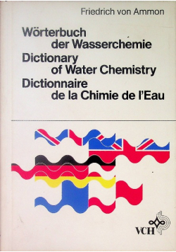 Worterbuch der wasserchemie dictionary of water chemistry dictionnaire de la chimie de l eau