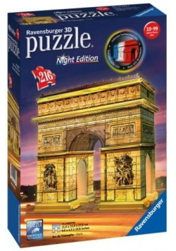 Puzzle 3D Łuk Triumfalny Night Edition