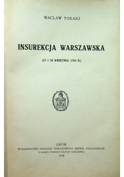 Insurekcja warszawska 1934 r.