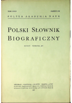 Polski Słownik Biograficzny Tom XXX/1 Zeszyt 124