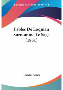 Fables De Loqman Surnomme Le Sage (1831)