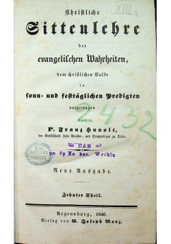Christliche Sittenlehre Der Evangelischen Wahrheiten 1846r