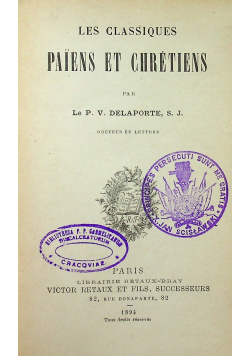 Les Classiques Paiens et Chretiens 1894 r.