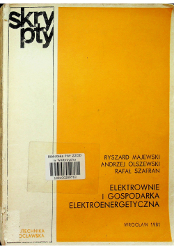 Elektrownie i gospodarka elektroenergetyczna