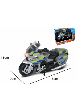 Motocykl policyjny ze światłem i dźwiękiem