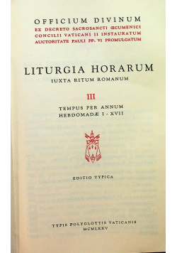 Liturgia horarum III