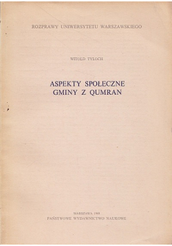 Aspekty społeczne gminy z Qumran