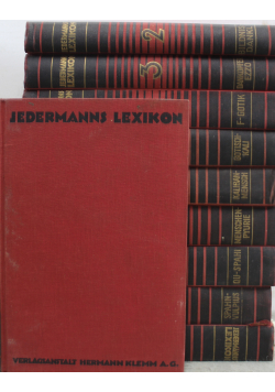 Jedermanns Lexikon in zehn Banden ok 1931 r