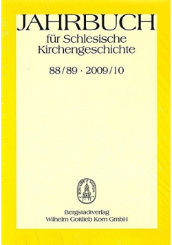 Jahrbuch fur Schlesische Kirchengeschichte