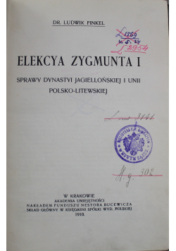 Elekcya Zygmunta I  1910r